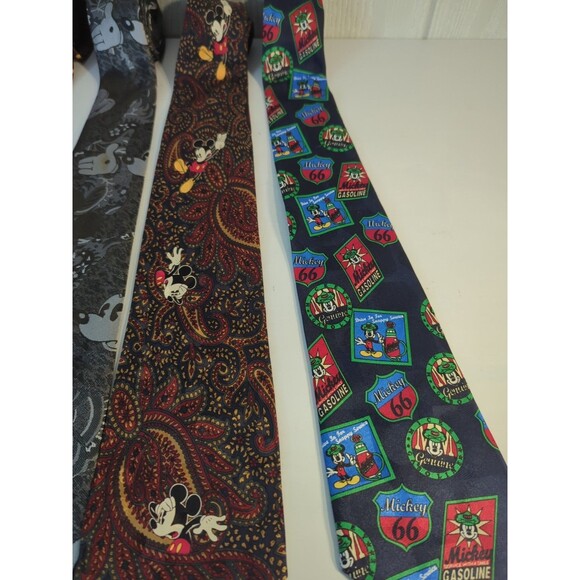 VTG Disney Mickey Mouse Ties Bundle Set Of 4 - Picture 4 of 6
